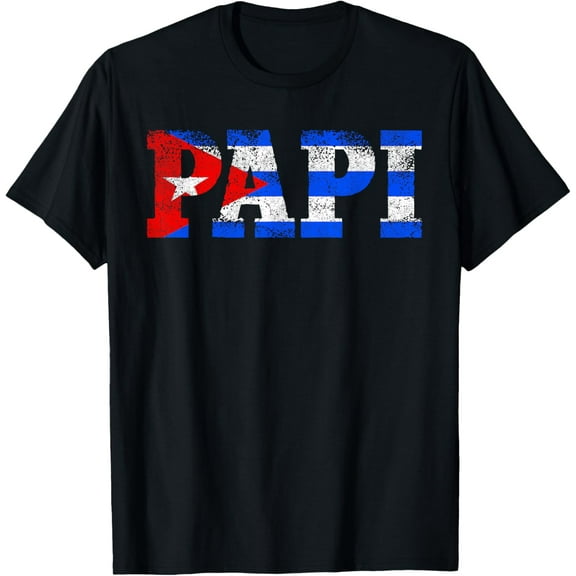 Playful Comfort Tee - Papi Shirts For Men, Vintage Cuban Dad Cuba Flag T-Shirt