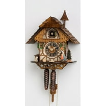 Cuckoo Clock Little black forest house, the peasant girl rings the bell