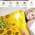 thumbnail image 3 of Shiartex Sunflowers Sun Blue Sky Gifts Blanket Super Soft Flannel Blankets for Bed Sofa Living Room Decor Exquisite Gifts for All Seasons 40x50in, 3 of 6