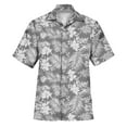 thumbnail image 4 of Men's Shirts Beach Comfortable Loose Business Casual Collar Button Open Short Sleeve Shirt Top L, 4 of 4