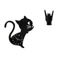 thumbnail image 1 of Reloj de pared,Reloj de pared con diseño de gato para guardería,sala de juegos y interior,Estatua del gesto de la roca,Estatuas y figuras de dedos con gestos de música rock,Esculturas de, 1 of 8