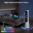 thumbnail image 6 of Bladeless Tower Fan for Bedroom, 33" Standing Fan 120° Oscillating with Remote, 4 Modes, 20 Speeds for Home, Office, 6 of 7
