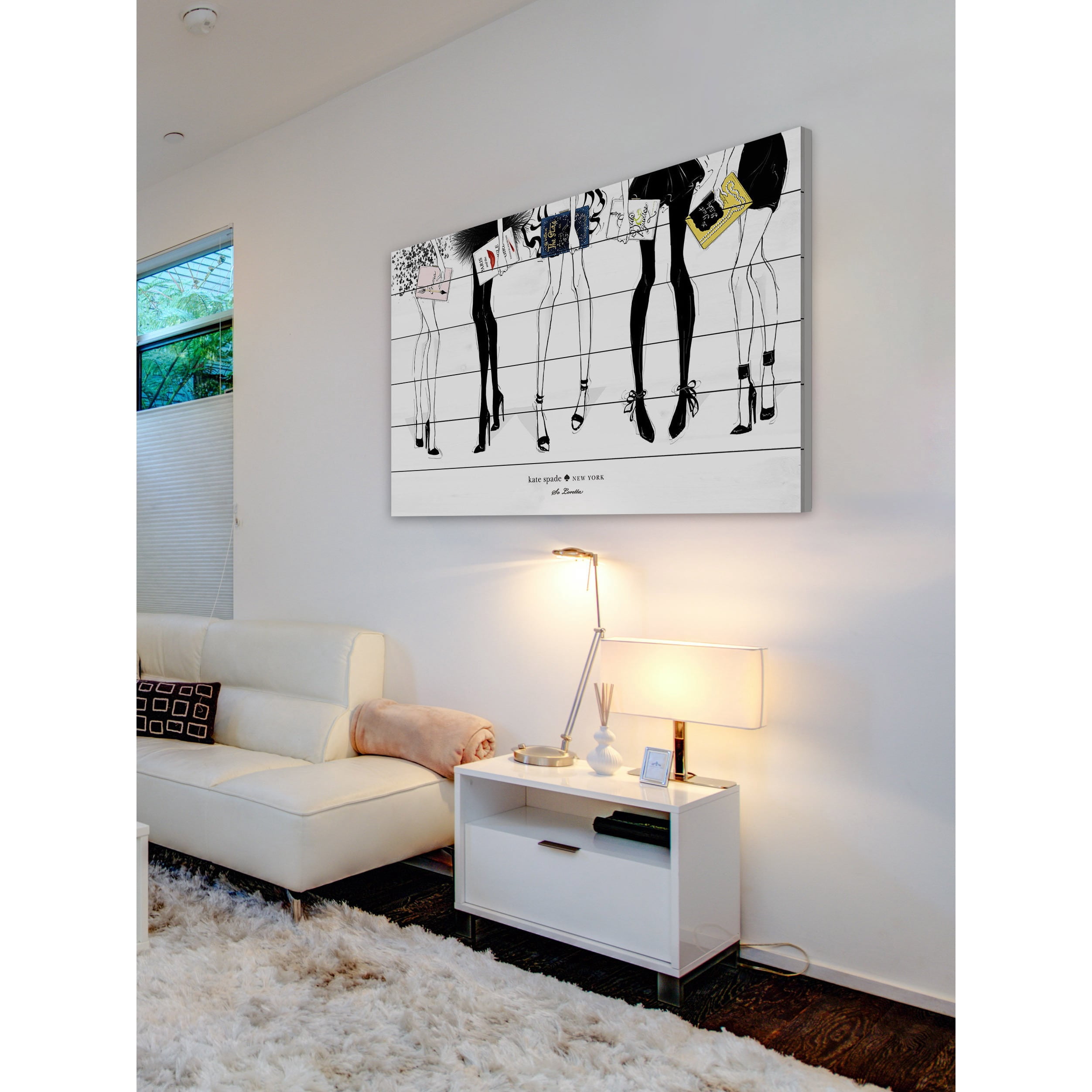 Marmont Hill "NY Fashion" by Loretta So Painting Print on White Wood