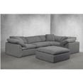 thumbnail image 3 of The Hamptons Collection 44" Gray Fabric Cloud Puff Square Modular Ottoman Slipcover, 3 of 4