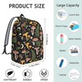 thumbnail image 5 of Mushroom and Cone Black Pattern Backpack for School, Cute School Bag with Adjustable Shoulder Straps and Padded Back, 15.7"x11.8"x5.5", 5 of 5