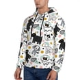 thumbnail image 3 of Pofeuu Funny Puppy Print Mens Casual Hooded Collar Drawstring Hoodies Pullover Sweatshirts Casual Long Sleeve Shirts-XX-Large, 3 of 7