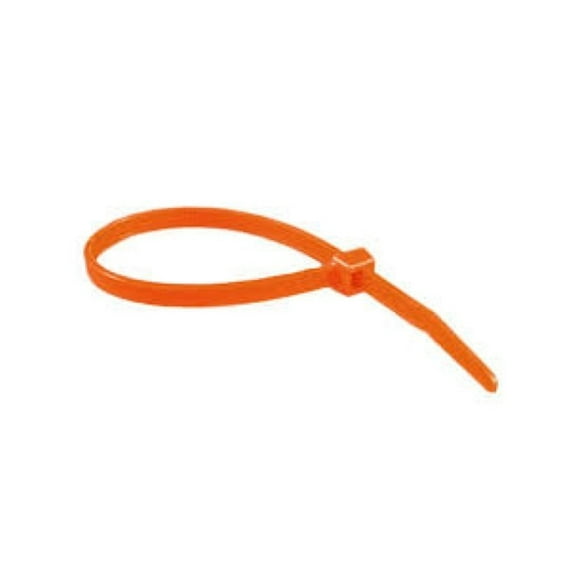 4", 18 lb. Orange Cable Ties - (pack of 100)