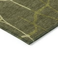 thumbnail image 4 of 3' X 5' Olive Green And Dark Green Abstract Washable Indoor Outdoor Area Rug, 4 of 5