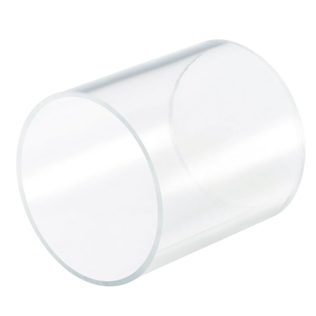 Unique Bargains 84mm ID 90mm OD 100mm Clear Acrylic Pipe Rigid Round Tube for Lighting, Models, Plumbing, Crafts