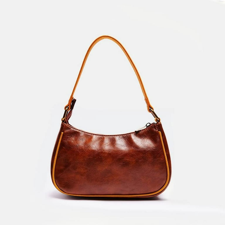 Women 90s Shoulder Bag Leather Purse Classic Clutch Handbag