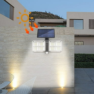 Antqov Lampe Solaire Murale Capteur de Mouvement Lumière Extérieure Lumière à Régulation