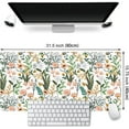 thumbnail image 3 of Desk Mat, Extended Large Gaming Mouse Pad, XXL Keyboard Pad Desktop Protector Mat（31.5x15.75 in）, Mousepad with Non-Slip Rubber Base and Tightly Stitched Edges, Beautiful Floral, 3 of 5