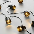 thumbnail image 5 of SAFAVIEH Adaner 10-Light G40 Black Plastic Outdoor String Light with Black Shade, 5 of 7