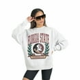 thumbnail image 3 of Women's Gameday Couture Gray Florida State Seminoles Premium Fleece Drop Shoulder Oversized Pullover Sweatshirt, 3 of 4