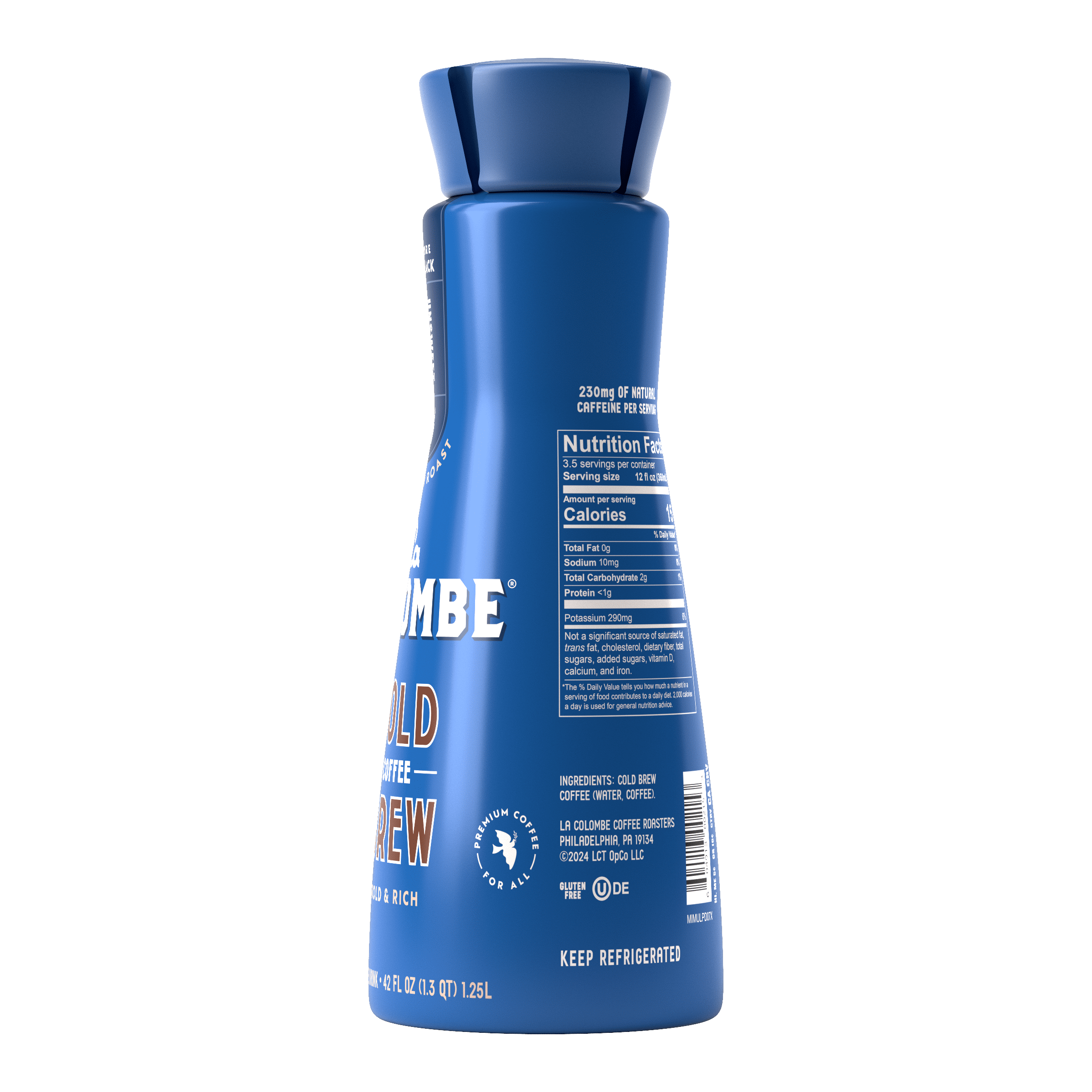 La Colombe Unsweetened Medium Roast Cold Brew Coffee, 42 fl oz Bottle