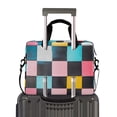 thumbnail image 2 of FORMRS 16" Laptop Bag Carrying Sleeve Case with Handle Travel Shoulder Briefcase, Pink Checkered Pattern, 2 of 8