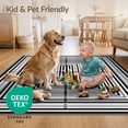 thumbnail image 4 of ODIKA 3'x5' Ultra-Soft Throw Mat, Geometric Minimalist Interlocking Lines Symmetrical Balance Grey None Washable, Bare feet friendly, Easy Care Indoor rug for Bedside, Vanity, 4 of 7