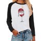 thumbnail image 2 of Blusa de manga larga con estampado de copa de vino de Navidad y costuras con cuello redondo para mujer Fridja  fksj589, 2 of 5