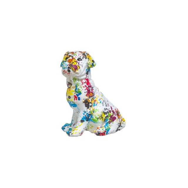 Interior Illusion Plus ii00410 10 in. Tall Paint Splash Pug Bank, Multiple