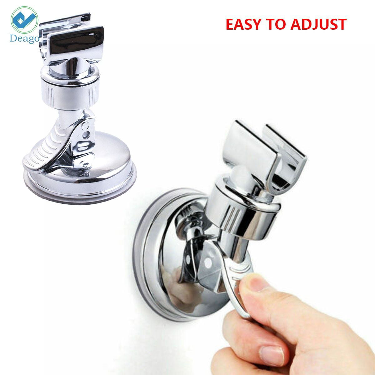 Deago Adjustable Shower Head holder, Bathroom Suction Cup Handheld Shower  head Bracket, Removable Handheld Showerhead & Wall Mounted Suction Bracket  