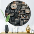thumbnail image 3 of Designart "Dreams in Cubic Geometric IV" Cubism Oversized Wall Clock, 3 of 5