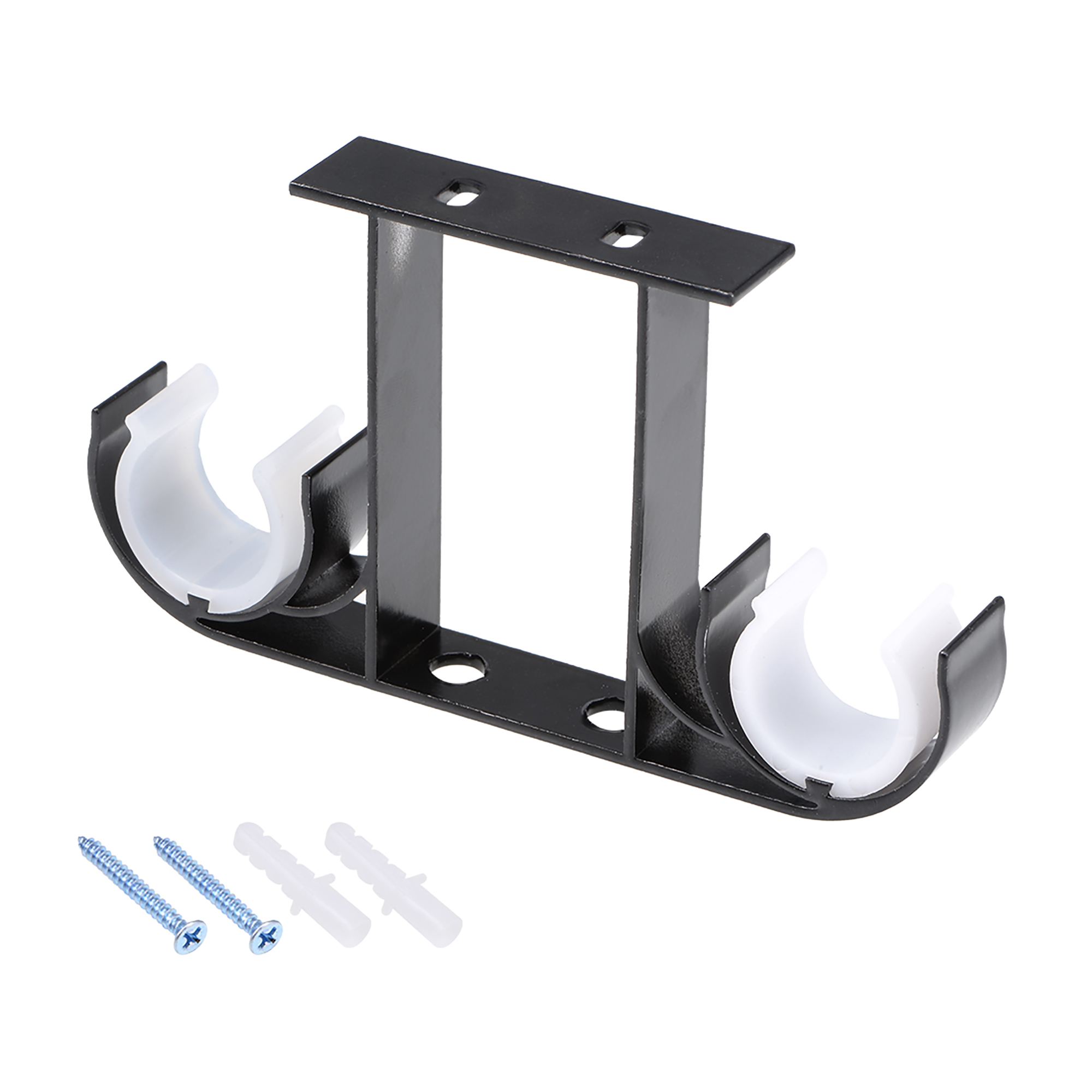 Uxcell Curtain Rod Bracket Double Holder 5.51'' x 3.15'' x 0.75