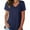 Navy Blue, variant on Women's T Shirt V-Neck Short Sleeve Shirt Classic-Fit Casual Breathable Tee Summer Basic Tops