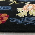 thumbnail image 3 of SAFAVIEH Bella Marin Floral Flowers Wool Area Rug, Black/Multi, 6' x 9', 3 of 7