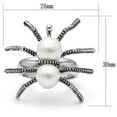 thumbnail image 2 of Luxe Jewelry Designs Women's Rhodium Plated Brass Ring with White Pearl - Size 5 (Pack of 2), 2 of 4