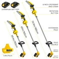 thumbnail image 4 of WETLA 2 in 1 Cordless Pole Saw & Mini Chainsaw, 6-inch Brushless Electric Chain Saw, 5.9 Feet MAX Reach Pole Saw, 4 of 8