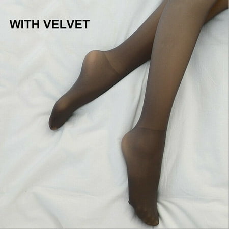 

Legs Fake Translucent Warm Fleece Pantyhose Slim Stretchy for Winter Outdoor Women New