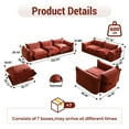 thumbnail image 2 of The Magic Home Convertible Modular L-Shaped Chenille Sectional Sofa Sofas, Orange, 2 of 11