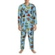 thumbnail image 2 of Balery Multicolored Butterflies Pijama para Hombre de Dos Piezas con Manga Larga, Conjunto de Dormir y Descanso Suave con Bolsillos-Medium, 2 of 6