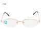 thumbnail image 3 of Gafas de lectura unisex con bloqueo de luz azul +1,00, lentes transparentes para hombres y mujeres a la moda Golden Glamour, 3 of 8
