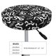 thumbnail image 4 of Disketp Hand Drawn Snake Funda Redonda para Taburete, Funda de Cojín para Silla de Bar Suave y Elástica-12 inch, 4 of 7