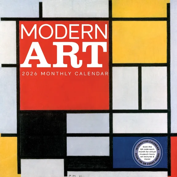Modern Art Calendar 2026 | 12” x 24” Wall Calendar 16 Month | Marble City Press