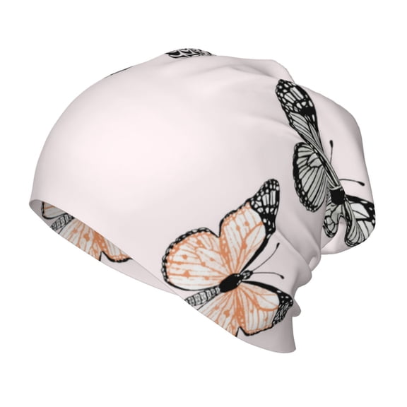 Honeii Beautiful Butterfly Print Kids Knit Beanie Watch Hat ,Knit Cap for Boys and Girls