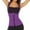 Purple, variant on yunLCZ Womens Waist Trainer Corset Women Solid Zipper Fitness Corset Sport Body Shaper Vest Women Waist Trainer Workout Slimming Shaper