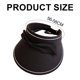 thumbnail image 2 of Sombrero de protección solar con parte superior vacía y ajustable de 55 a 60 cm de circunferencia para mujer, sombrero para el sol de verano para exteriores con lazo, 2 of 6