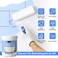 thumbnail image 4 of DWIL Tile Paint, Tub and Tile Refinishing Kit with Tools, Water-Based Bathtub Paint - Low Odor, Easy to Use, 25-30sq.ft, 16.5oz, Semi-Gloss White, 4 of 11
