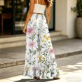 thumbnail image 6 of Sewkxo Womens High Waisted Floral Boho Palazzo Pant Casual Flowy Wide Leg Pants Summer Loose Trousers Cruise Outfits,Multicolor S, 6 of 6