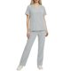 thumbnail image 1 of Conjunto de uniforme médico para mujer, color sólido, 2 piezas, camiseta de manga corta con cuello en V y pantalones con cintura elástica, uniforme de enfermería con bolsillos., 1 of 9