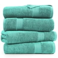 thumbnail image 2 of Juego de toallas de baño LANE LINEN, 100% algodón, secado rápido, color verde azulado (4 x 70 x 140 cm), 2 of 9