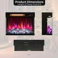 thumbnail image 3 of Costway 23" 3-Sided Electric Fireplace Insert Heater 1500W with Thermostat & Remote Control, 3 of 10