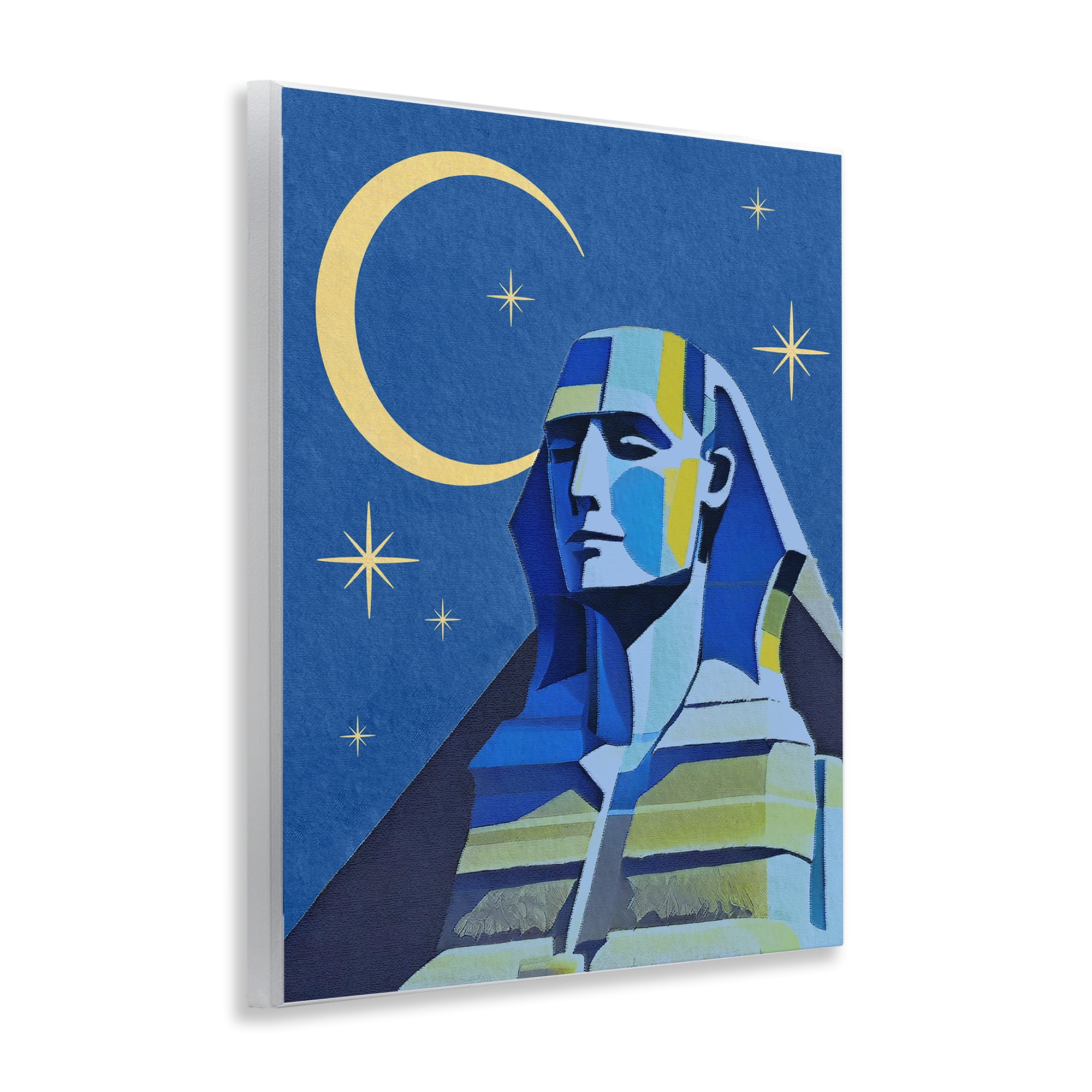 Stupell Industries Sphinx with Moon Buildings & Architecture Painting Unframed Art Print Wall Art, 11 x 14