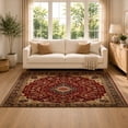 thumbnail image 2 of Gelasgo Vintage Oriental Velvet Area Rug, Traditional Persian Style Decorative Carpet, Elegant Soft Indoor Floor Mat for Bedroom Living Room Dining Room Office Home Decor, 2 of 5