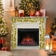 thumbnail image 4 of Oioii Green Leaves Wreath Vines Garlands Decorations, Artificial Red Berry Garland for Fireplace Gate Mantle Table Home Party Decor Christmas Decorations, 4 of 6
