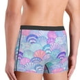 thumbnail image 5 of Balery Watercolor Sea Shells 1 Men's Boxer Briefs, Soft and Breathable Cotton Underwear with nylon Waistband-Medium, 5 of 9