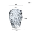 thumbnail image 2 of Vaso de vidrio con relieve de corteza de árbol, 266 ml (9 oz), vaso sin tallo de vidrio borosilicato for agua, jugo, leche o café., 2 of 7