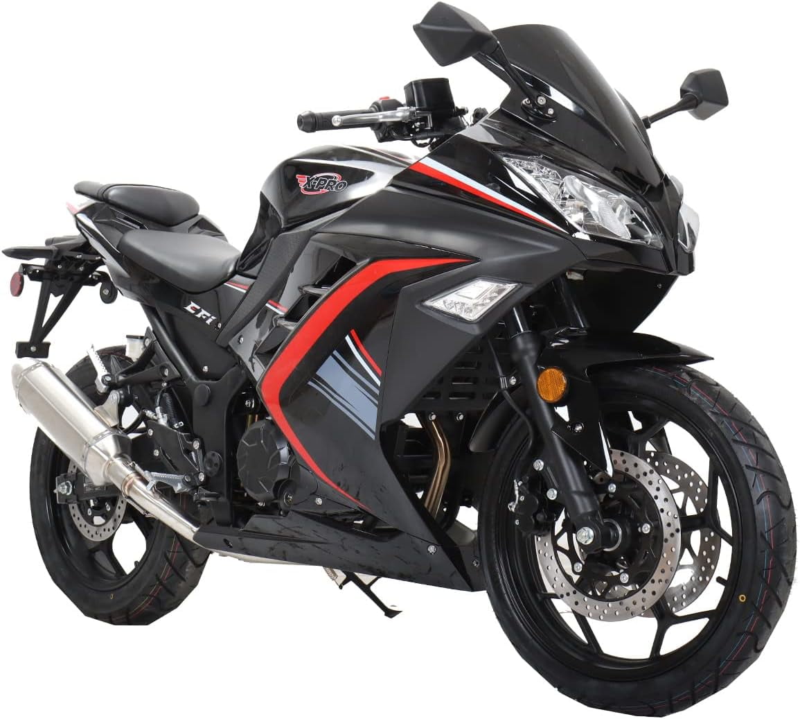 X-Pro Brand New 250cc EFI Fuel Injection Dirt Bike Motorcycle Street Bike, 6 Manual Transmission Electric Start 17" Wheels Assembled in Crate